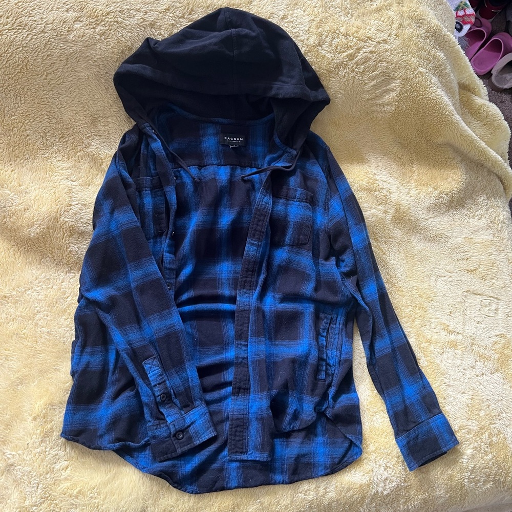 Pacsun plaid shirt with hood